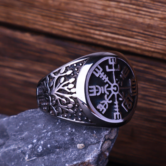 Viking Compass Ring – Stainless Steel