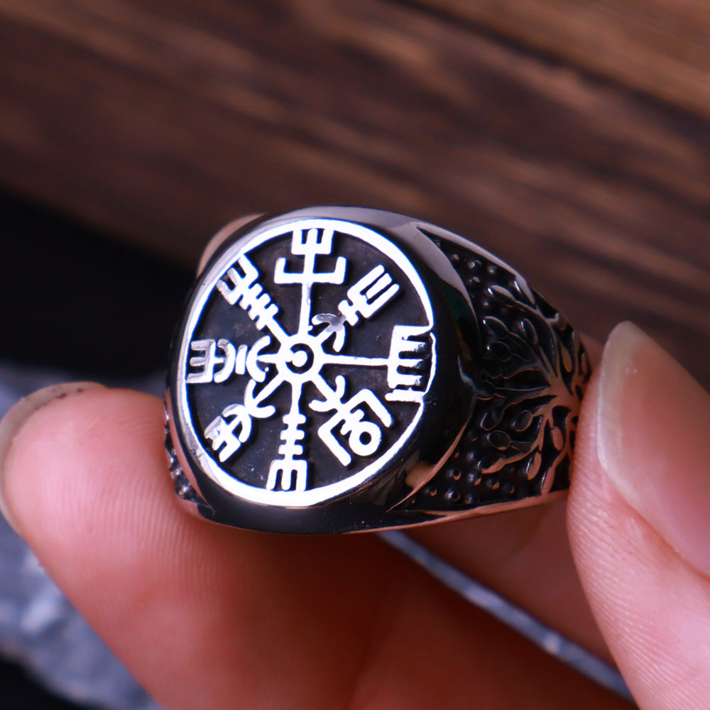 Viking Compass Ring – Stainless Steel