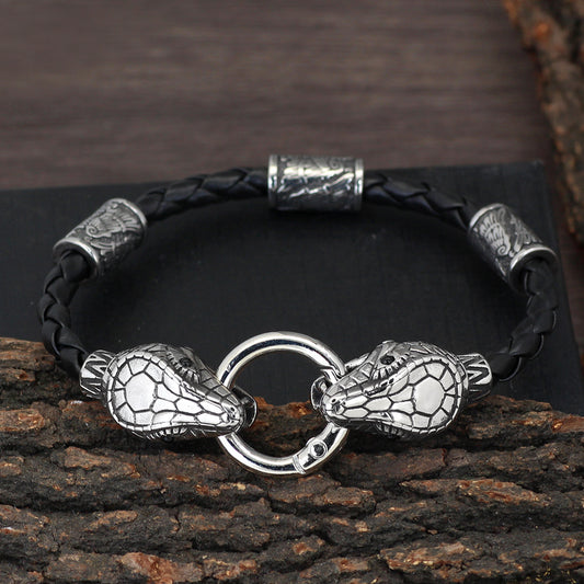 Viking Jormungandr Dragon Head Bracelet