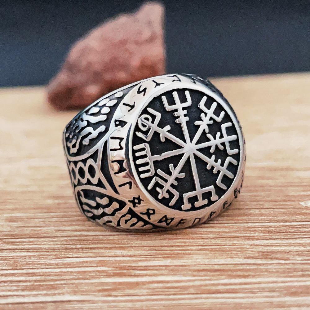 Viking Vegvisir Compass Ring-Stainless Steel