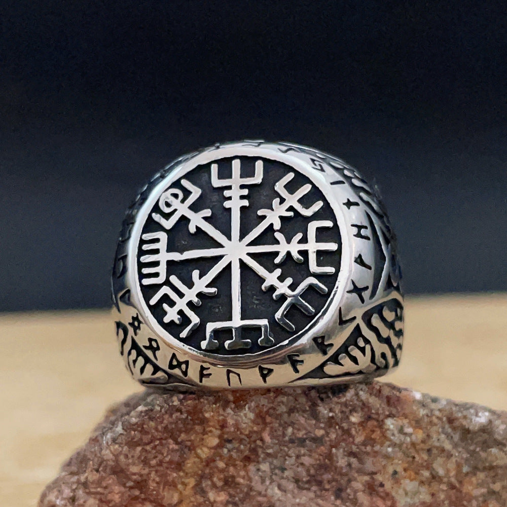 Viking Vegvisir Compass Ring-Stainless Steel