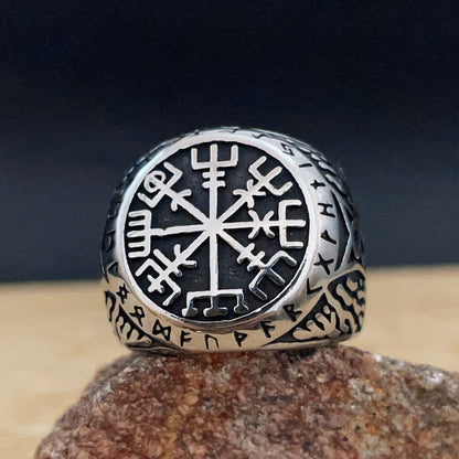 Viking Vegvisir Compass Ring-Stainless Steel