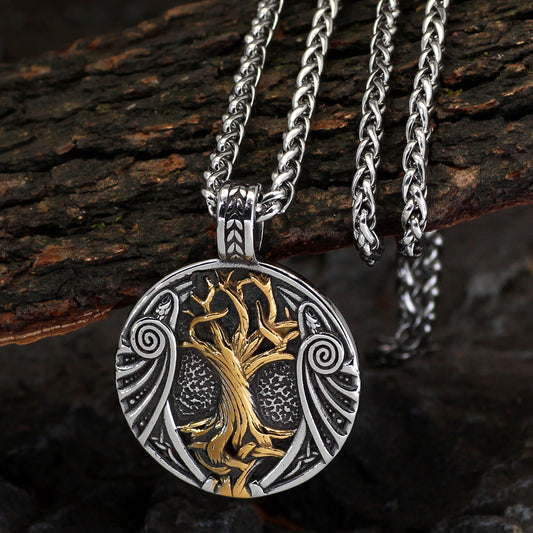 Nordic Tree of Life Pendant Necklace-Stainless Steel