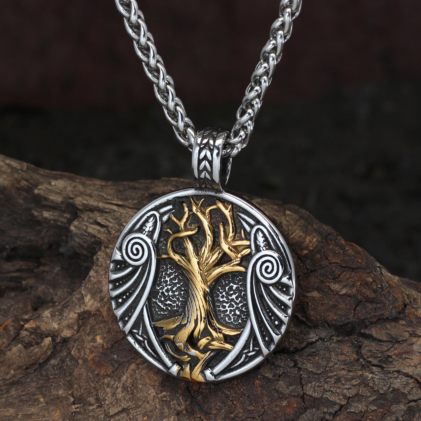 Nordic Tree of Life Pendant Necklace-Stainless Steel