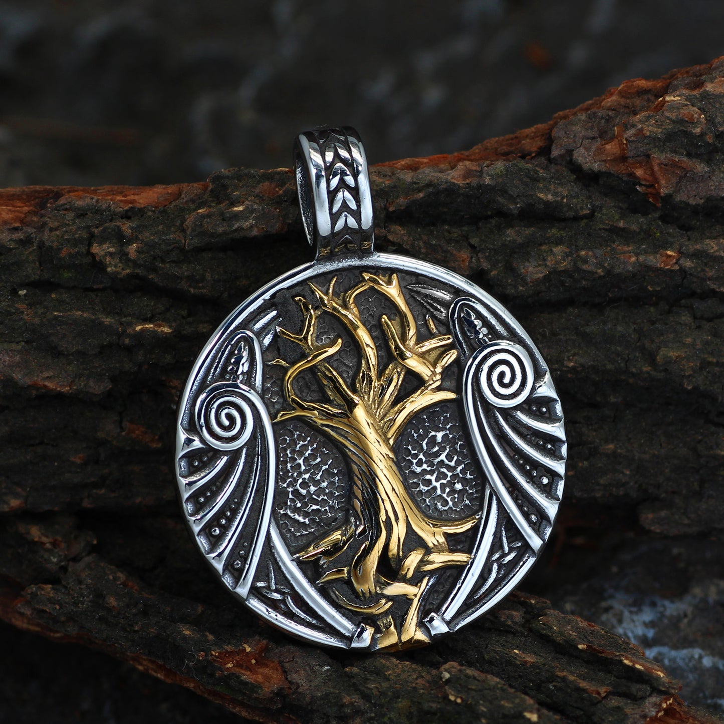Nordic Tree of Life Pendant Necklace-Stainless Steel