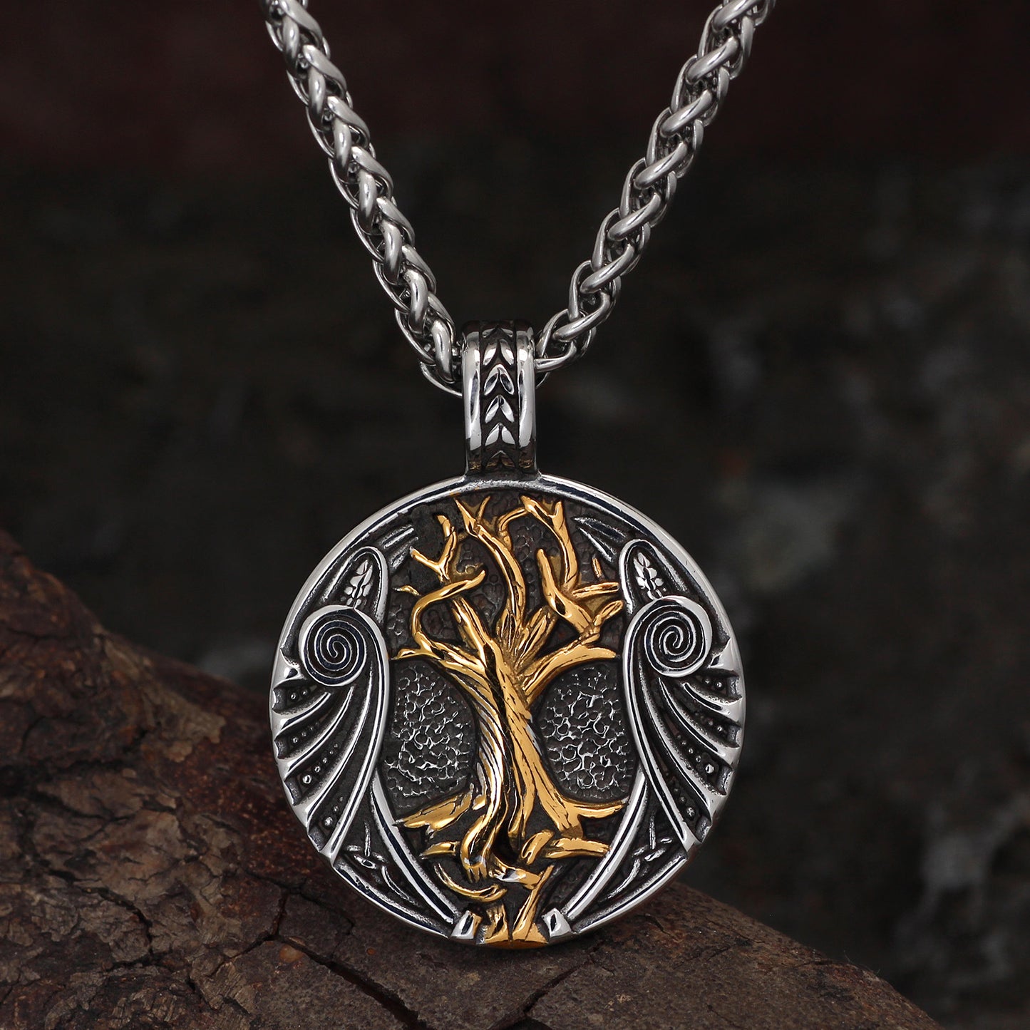 Nordic Tree of Life Pendant Necklace-Stainless Steel