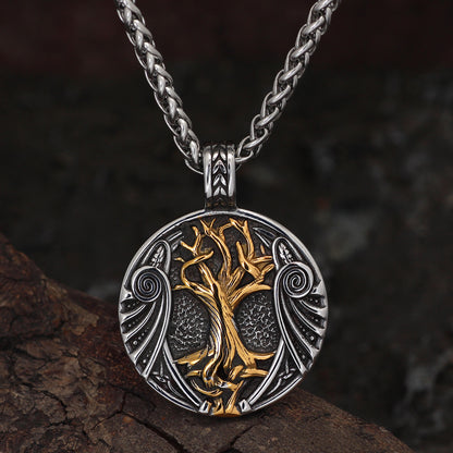 Nordic Tree of Life Pendant Necklace-Stainless Steel