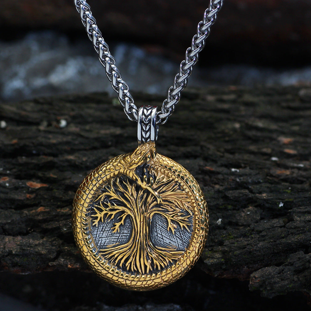 Nordic Yggdrasil Pendant Necklace-Stainless Steel