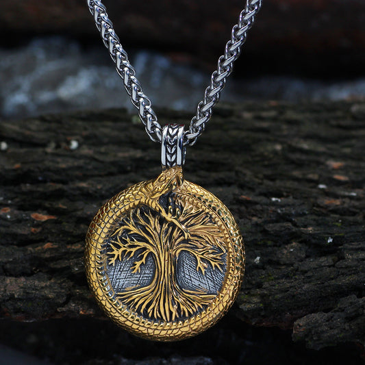 Nordic Yggdrasil Pendant Necklace-Stainless Steel