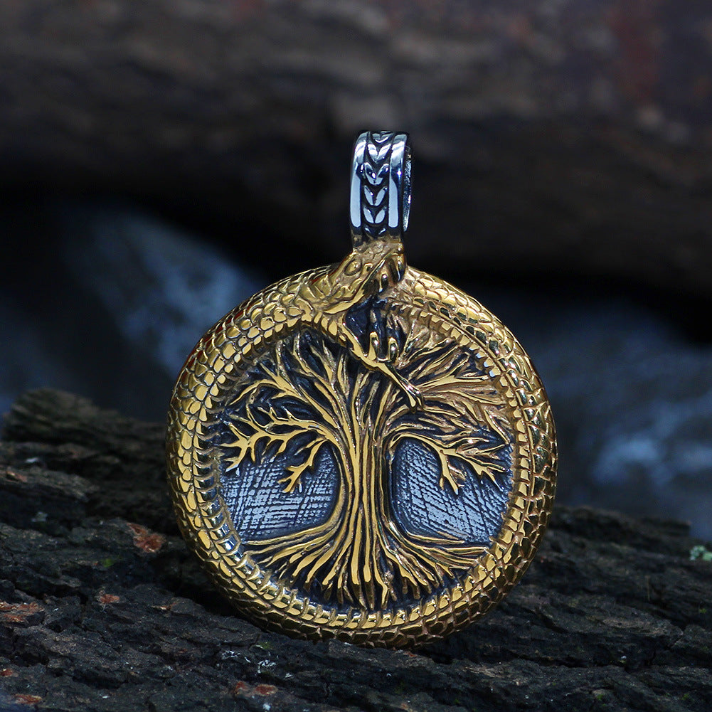 Nordic Yggdrasil Pendant Necklace-Stainless Steel