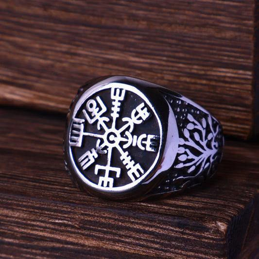 Viking Compass Ring – Stainless Steel