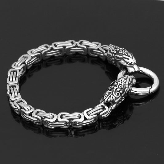 Viking Jormungandr Snake Head Bracelet