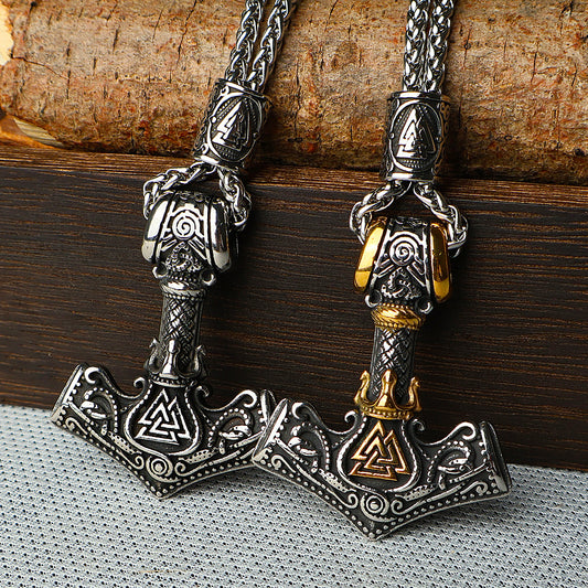 Viking Thor’s Hammer & Valknut Pendant