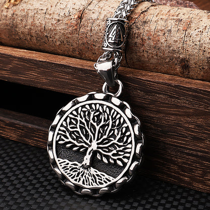 Viking Tree of Life Yggdrasill Pendant-Stainless Steel