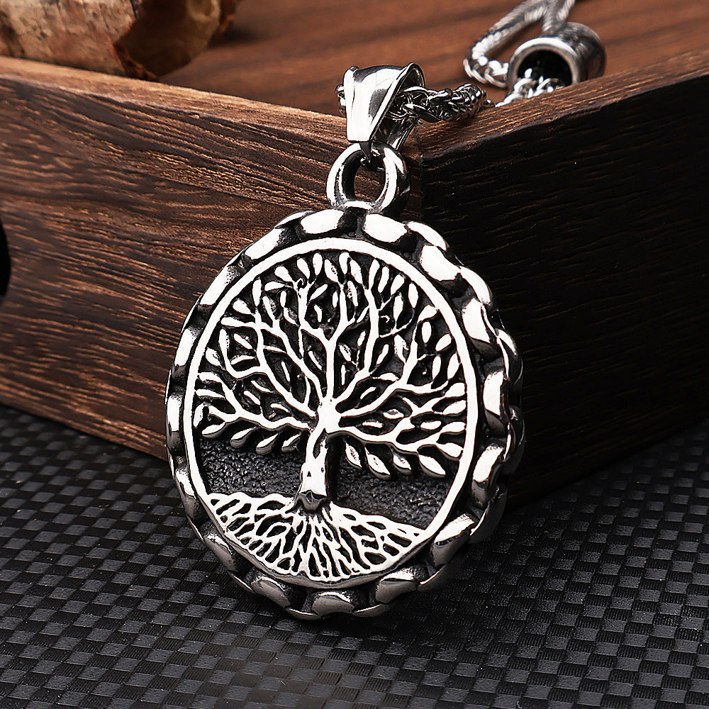 Viking Tree of Life Yggdrasill Pendant-Stainless Steel