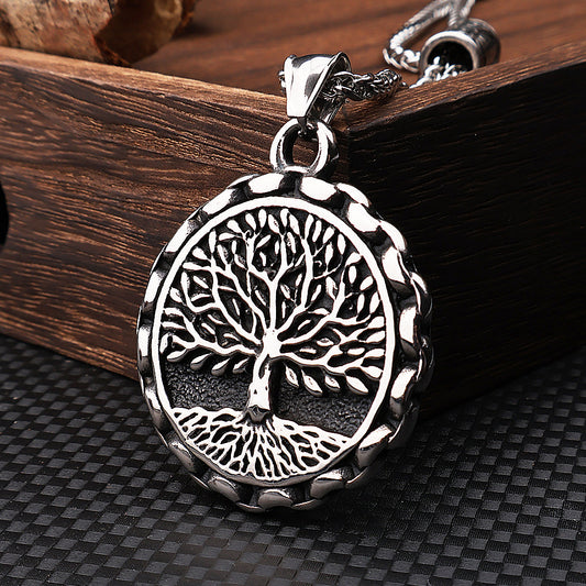 Viking Tree of Life Yggdrasill Pendant-Stainless Steel