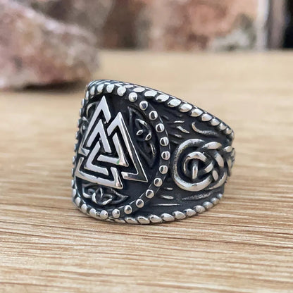 Viking Valknut Knot Ring
