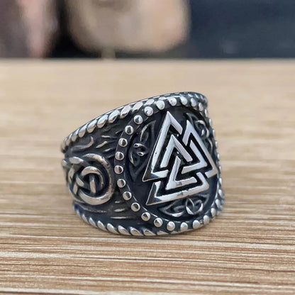 Viking Valknut Knot Ring
