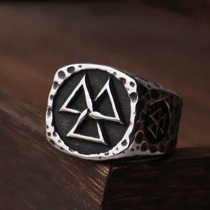 Viking Valknut Ring – Stainless Steel