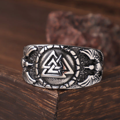 Viking Valknut Triangle Ring